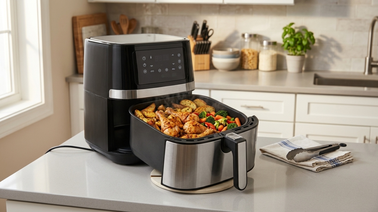 Como escolher a air fryer ideal para o tamanho da sua família sem errar na capacidade