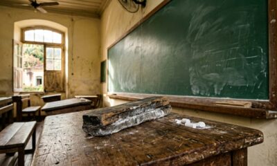 Objetos da escola antiga como apagador de giz despertam nostalgia da infância