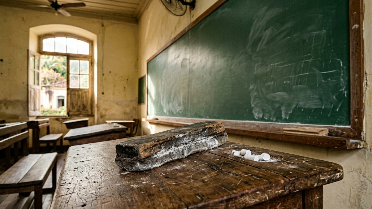 Objetos da escola antiga como apagador de giz despertam nostalgia da infância