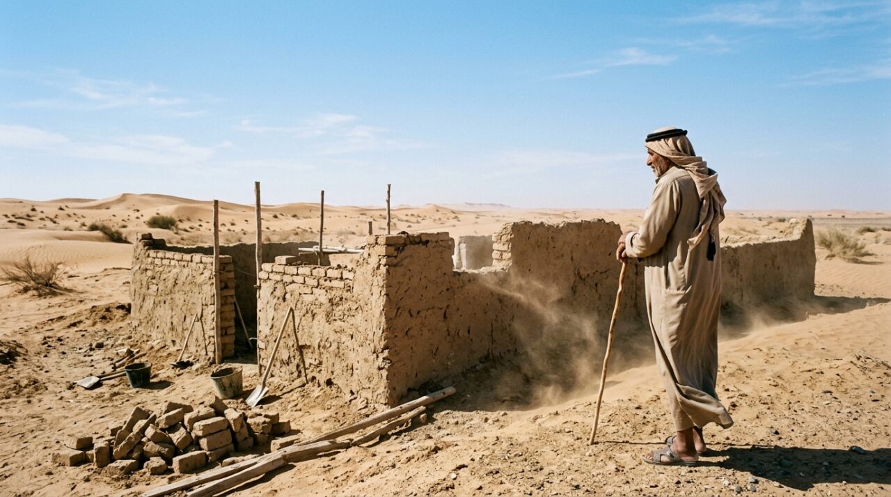 Provérbio árabe do dia, “Antes de construir uma casa no deserto, aprenda para onde o vento sopra, porque até a melhor parede cai quando ignora o lugar onde está”. Lições sobre escolhas, planejamento e por que entender o contexto evita muitos arrependimentos