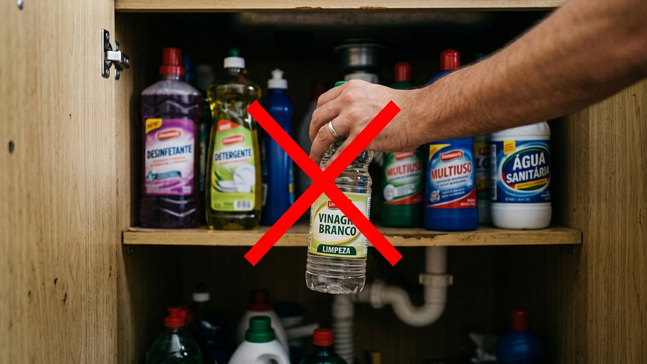 Por que você nunca deve guardar o vinagre branco embaixo da pia (e onde colocar no lugar)