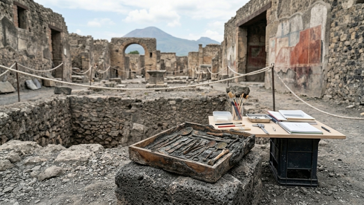 Cientistas identificam médico de Pompeia graças a uma caixa de instrumentos