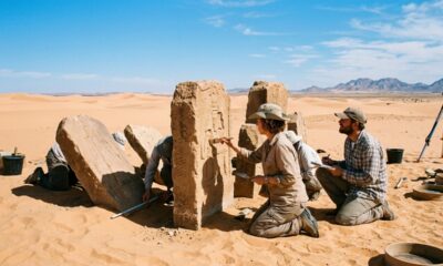 Arqueólogos estavam explorando um vasto deserto e encontraram monumentos funerários de 6.000 anos