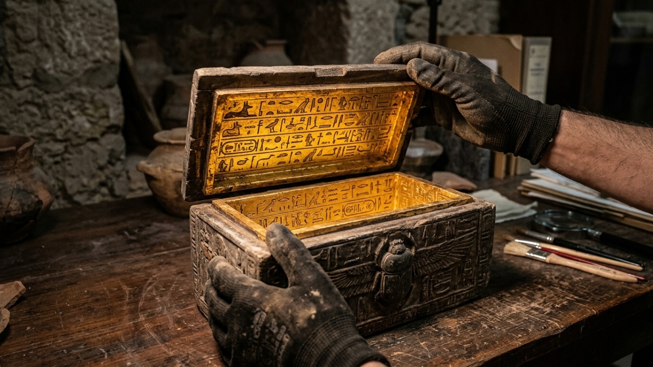 Ladrões roubaram um artefato egípcio lendário. Mas não perceberam a assustadora inscrição de 4.000 anos que estava dentro dele