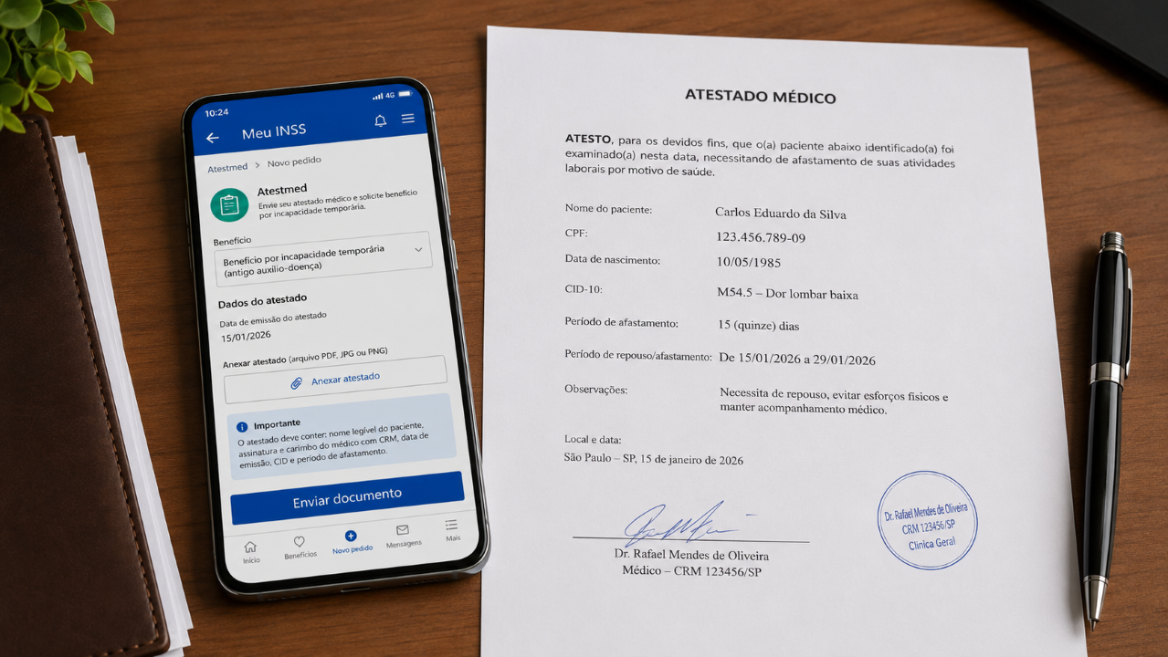 Novo Atestmed do INSS acelera o benefício, mas um erro simples no laudo pode travar tudo