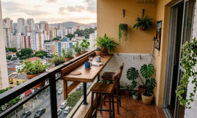Como fazer balcão para varanda pequena e aproveitar melhor a área externa