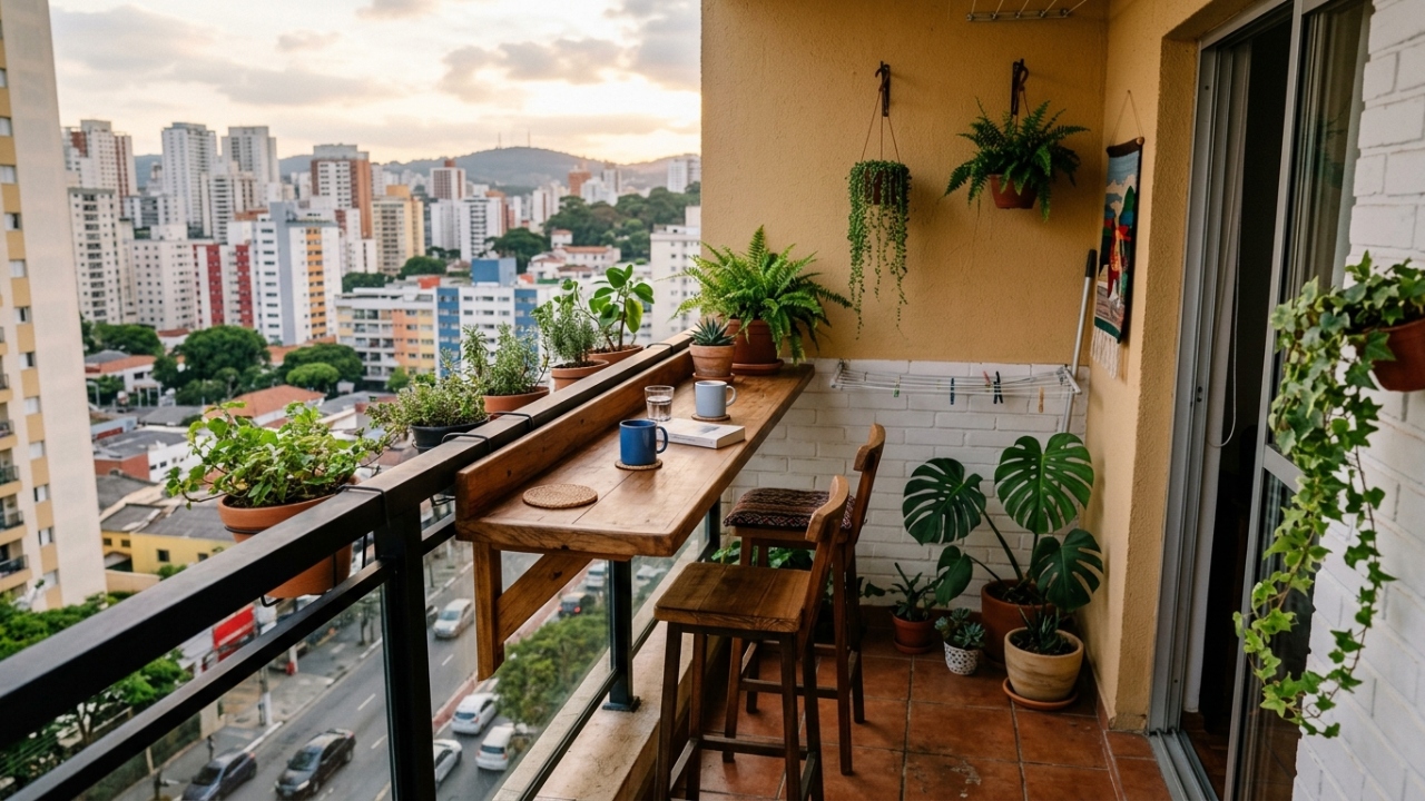 Como fazer balcão para varanda pequena e aproveitar melhor a área externa