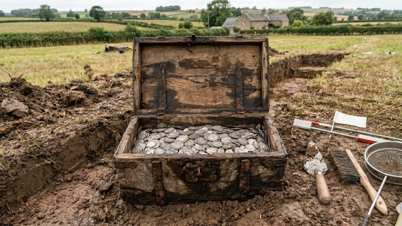 Arqueólogos encontraram 3.000 moedas vikings enterradas em um campo