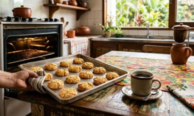 Biscoito de polvilho crocante, leve e perfeito para deixar o café da manhã muito mais gostoso