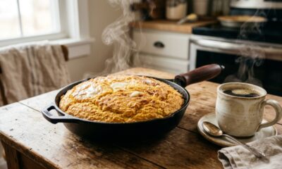 Sempre que esse bolo de milho da minha mãe saía do forno, o café da manhã ficava mais gostoso