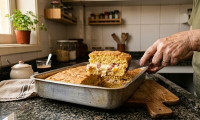 Esse bolo de milho salgado da minha avó fica tão macio e recheado que ninguém espera esfriar