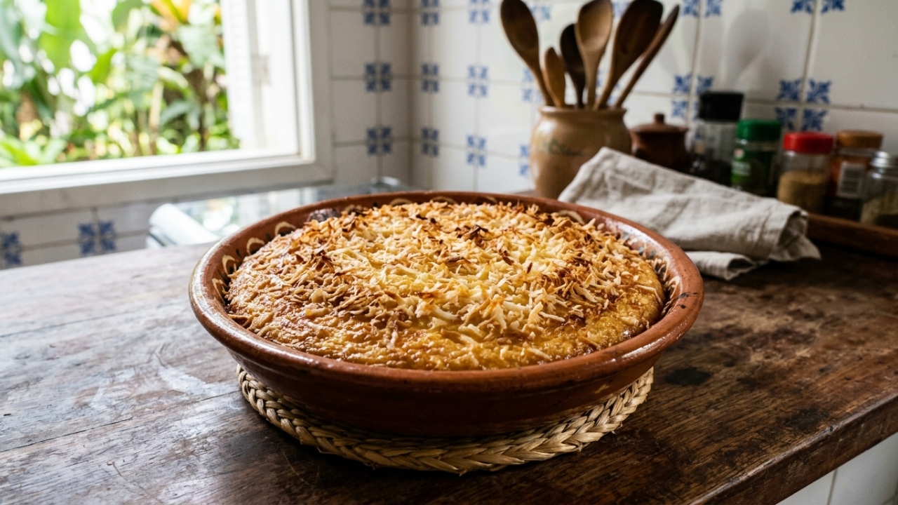 Bata ovos, açúcar e margarina na ordem certa e tenha um bolo de queijadinha cremoso e marcante