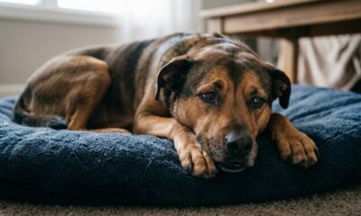 Cachorrinha encontrada chorando de dor agora vive uma vida feliz