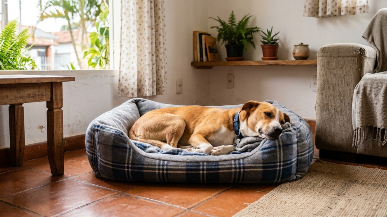 Meadow, o cão em lar temporário que aprendeu a ser cão do zero
