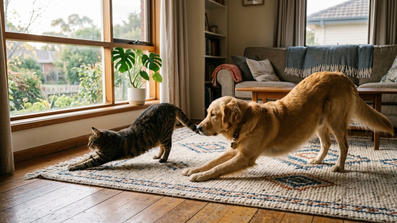 Especialistas em ioga afirmam: para começar bem o dia, devemos fazer como cães e gatos