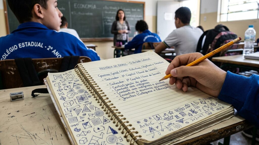 A psicologia afirma que os alunos que rabiscavam em seus cadernos durante as aulas desenvolviam uma vantagem significativa