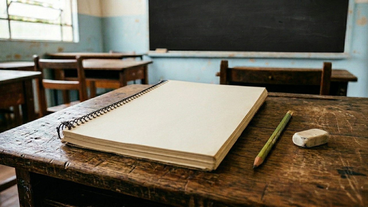 Materiais escolares antigos como caderno brochura despertam saudade em muita gente