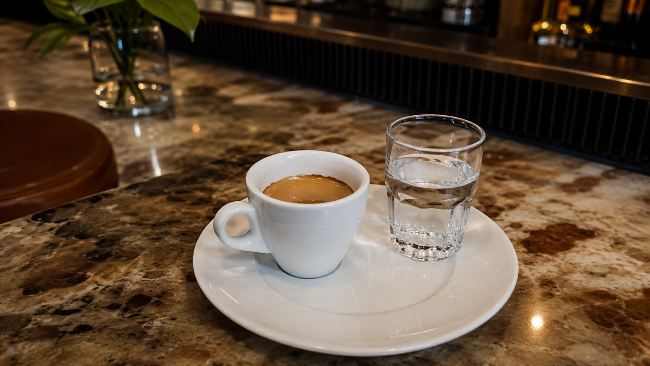 O que significa beber água antes do café e por que baristas dizem que isso muda tudo