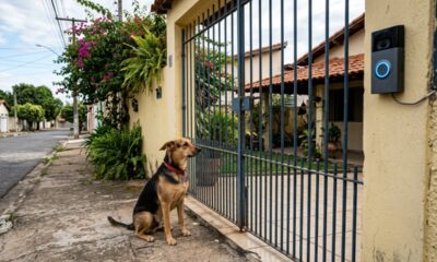 Campainha moderna garante que mulher não perca mais visitas do cachorro do vizinho