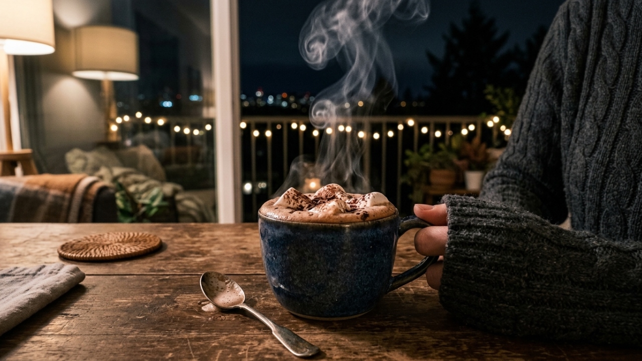 Toda vez que faço esse chocolate quente cremoso quando o frio aperta, a noite fica mais gostosa