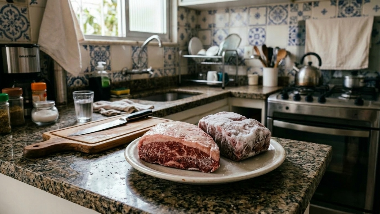 O erro comum ao descongelar carne que pode transformar uma refeição simples em risco real