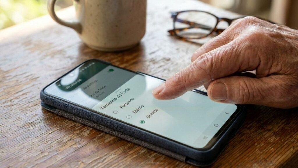 Como aumentar a letra do WhatsApp em 4 toques: o ajuste que poucos idosos conhecem