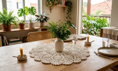 O centro de mesa de crochê que faz a decoração parecer mais caprichada sem exagero