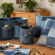 3 formas de transformar calças jeans velhas em peças úteis para casa