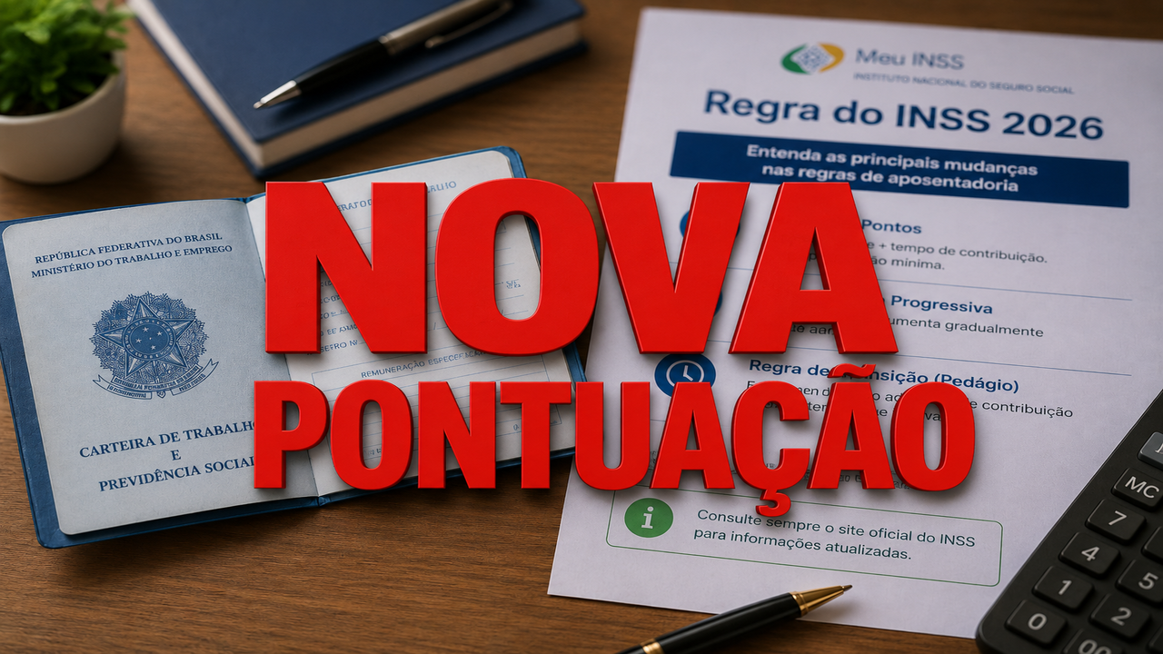 Nova regra de pontos do INSS em 2026 adia pedido de quem não fechou a conta