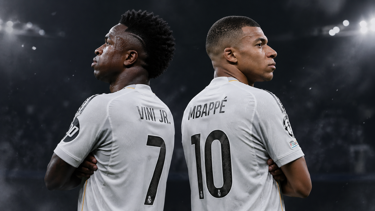 Real Madrid enfrenta crise interna com tensões envolvendo Vinícius Júnior e Mbappé, enquanto pressão cresce sobre Florentino Pérez