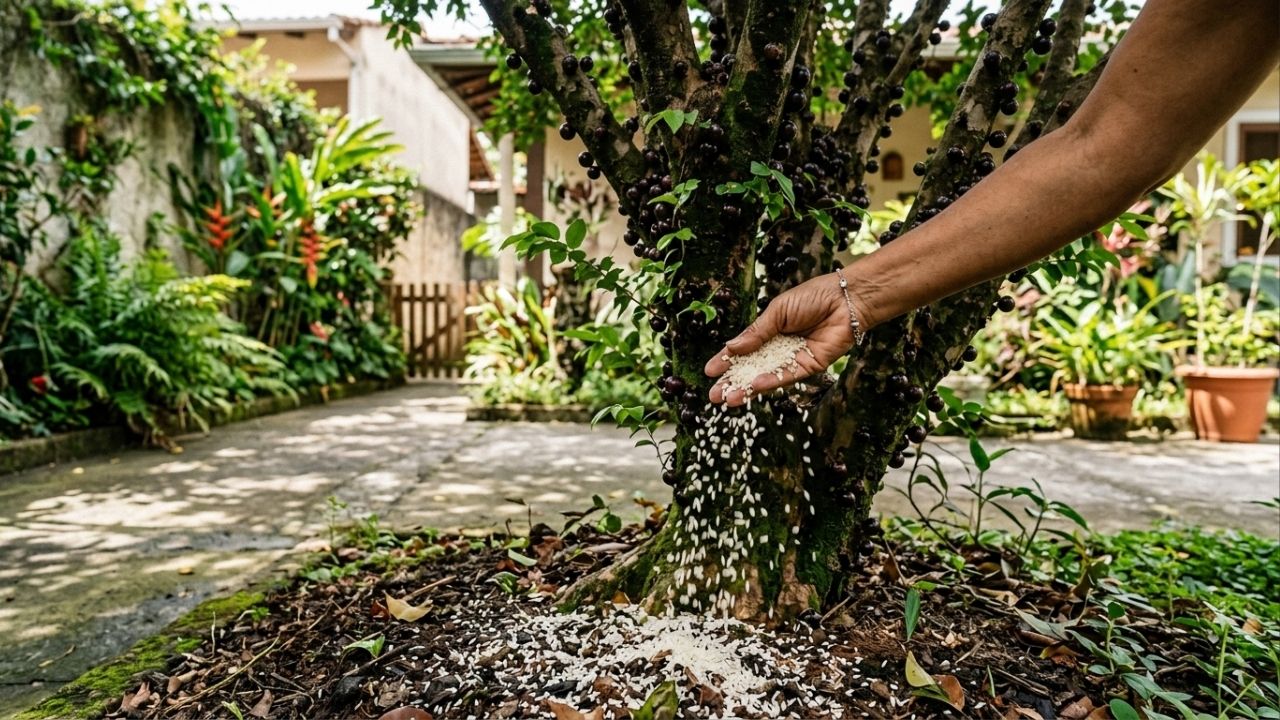 Colocar arroz cru na terra ao redor do jabuticabeira: quais os benefícios e para que serve
