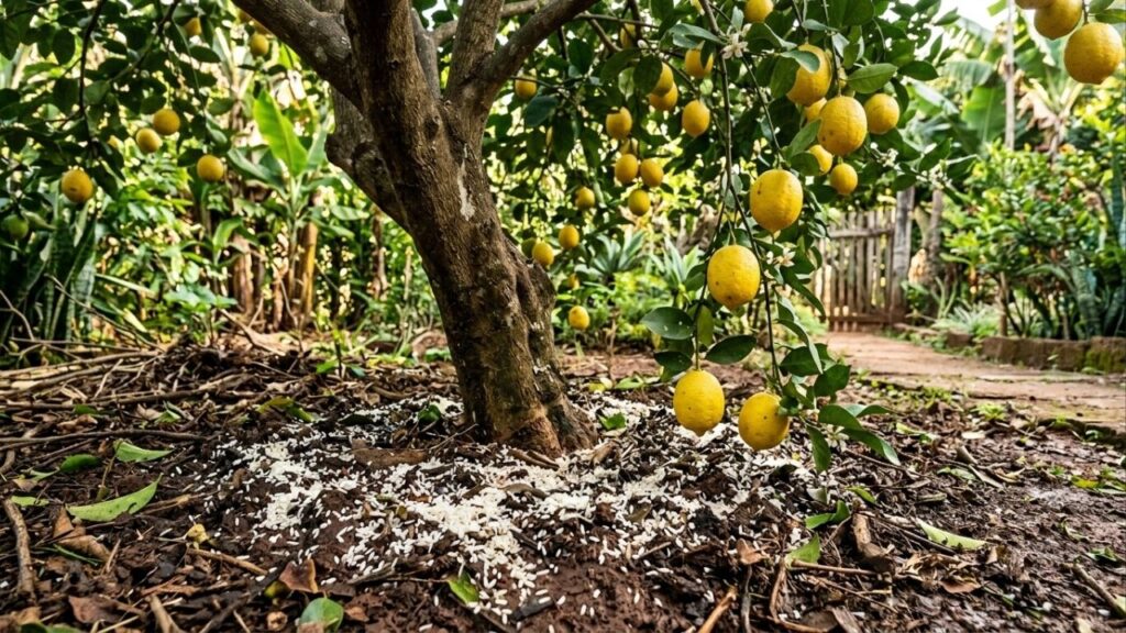 Colocar arroz cru na terra ao redor do limoeiro: quais os benefícios e para que serve