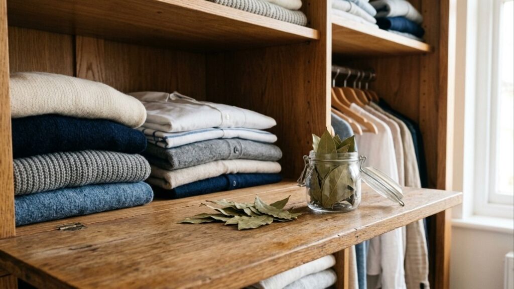 Colocar essa folha dentro do armário de roupa: o que acontece com traças e insetos após uma semana