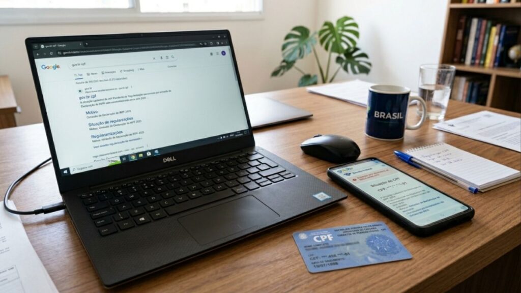 Como consultar pendências e regularizar o CPF bloqueado na Receita Federal pelo celular sem sair de casa