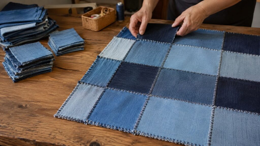 3 formas de transformar calças jeans velhas em peças úteis para casa