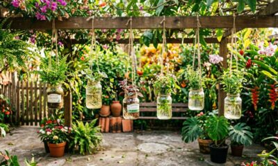 Se você tiver potes de geleia, não os jogue fora: veja como reutilizá-los para decorar o jardim