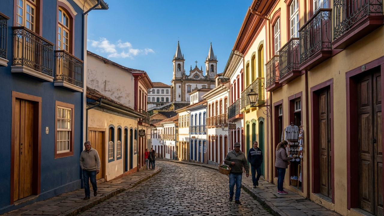 A cidade dos diamantes, a 1.280 m de altitude, impressiona pelo frio intenso e por seu patrimônio que transforma o destino em um museu vivo