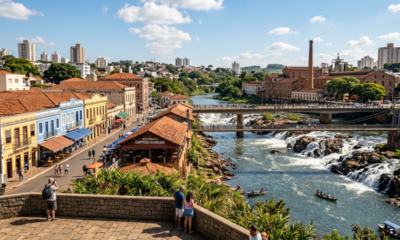 Com origem em 1767, essa cidade do interior paulista, conhecida como “lugar onde o peixe para”, conquista turistas com seus fins de tarde dourados