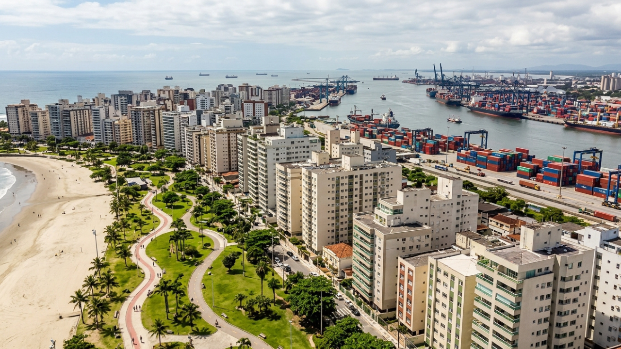 Entre jardins exuberantes e infraestrutura gigante, essa cidade do litoral paulista se destaca com o maior porto da América Latina