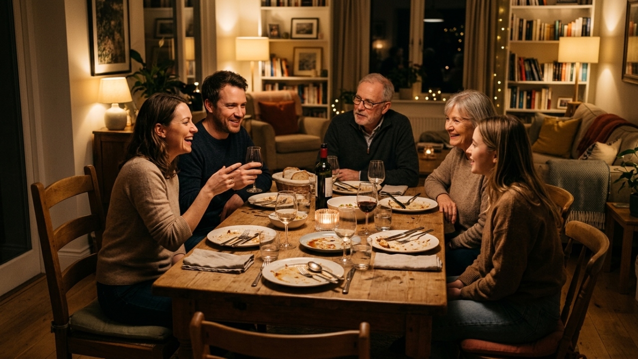 Momentos do passado como conversa depois do jantar ainda aquecem o coração