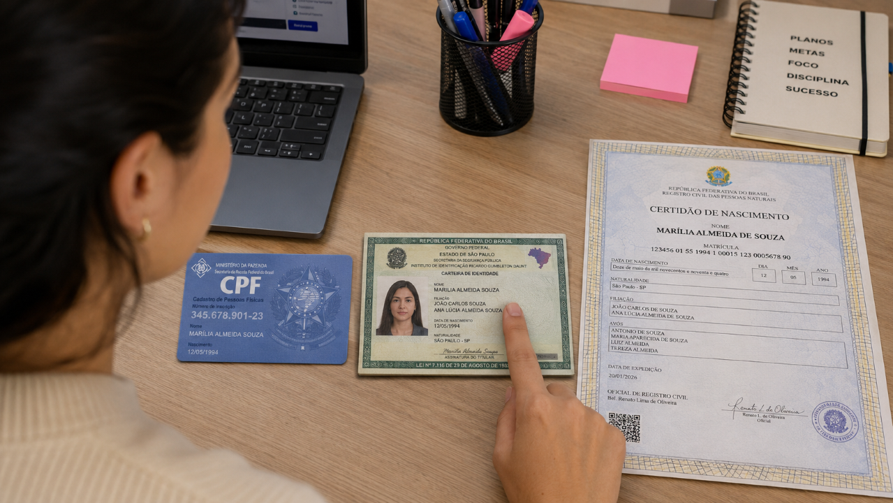 O erro no nome que parece pequeno, mas pode bloquear CPF, INSS, banco e até herança