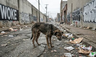 Cão fantasma que viveu anos nas ruas surpreende com transformação incrível