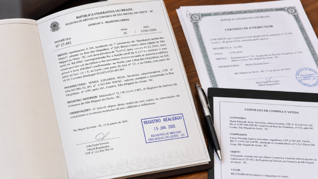 Escritura pronta não encerra tudo: o detalhe no registro que ainda pode travar seu imóvel