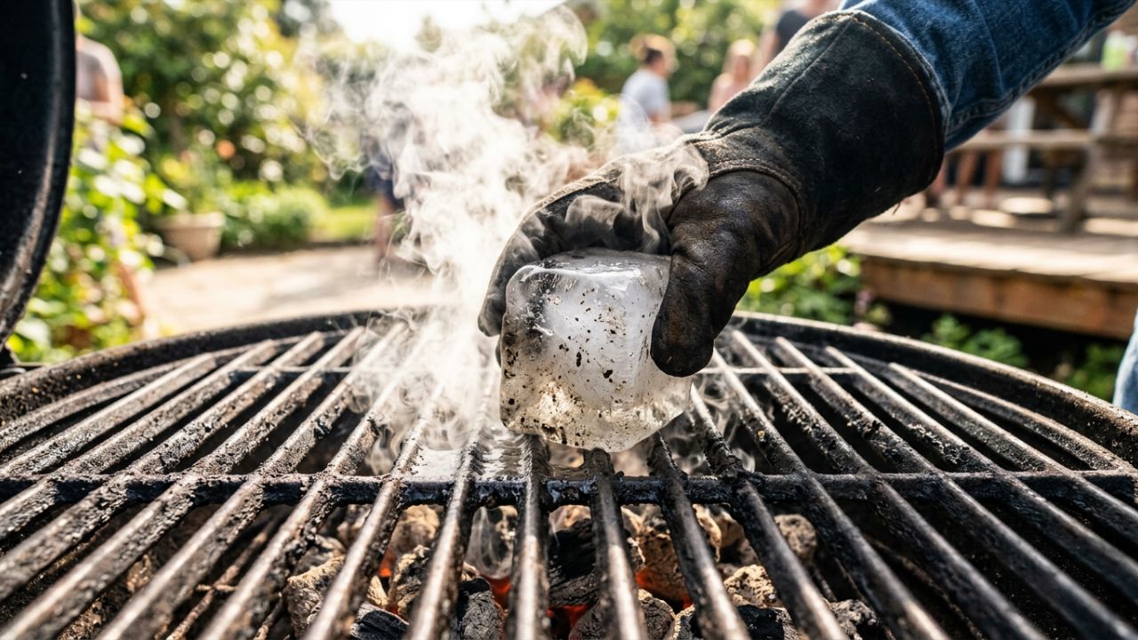 Esfregar gelo na grelha antes de fazer churrasco: para que serve e por que cada vez mais pessoas estão fazendo isso