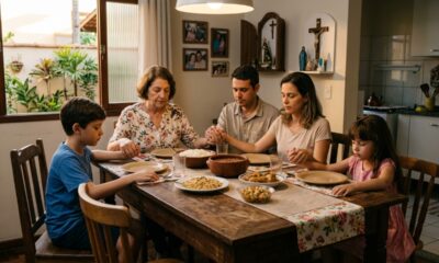 Tradições antigas como rezar em família deixavam a infância mais simples e cheia de significado
