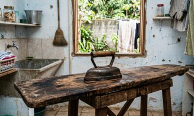 Ferro de passar pesado era comum e hoje virou lembrança de outra época
