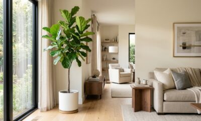 O Ficus Lyrata na sala revela o toque de elegância que muda a decoração do ambiente