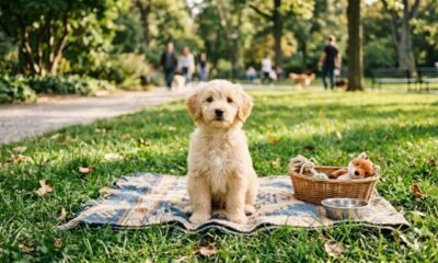 Pequena bola de pelos abandonada em parque espera por um lar cheio de amor