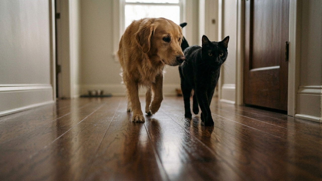Por que os gatos escondem as unhas e os cachorros fazem barulho ao andar pela casa