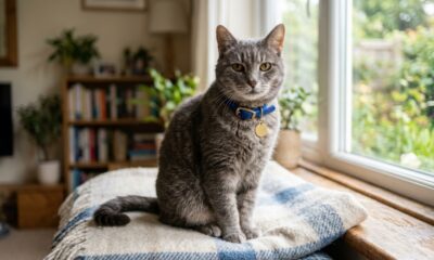 Mulher coloca coleira em gato idoso abandonado e percebe mudança imediata